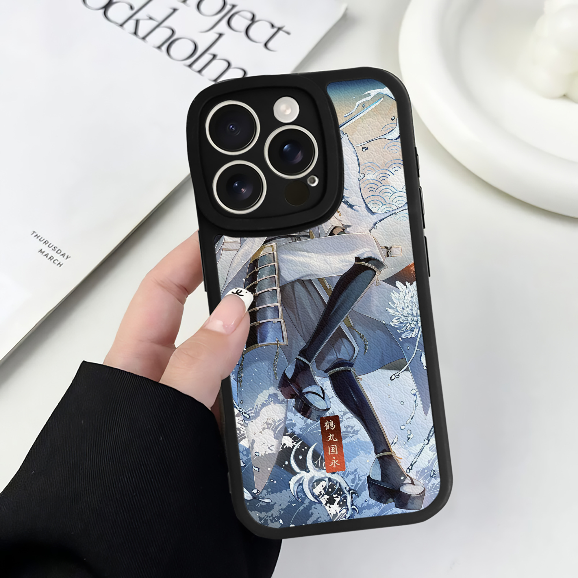 （画像用） 刀剣乱舞 Touken Ranbu 【iPhone 16シリーズ対応】シリコンスマホケース（レザー調） 材質：シリコン